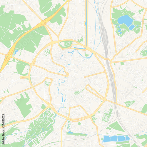 Leuven   Belgium printable map