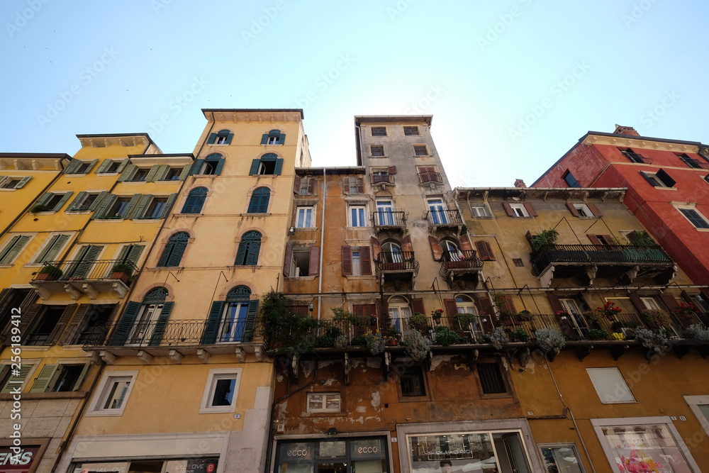 Architecture of the old town of Verona, Italy. City of Verona is a UNESCO World Heritage site, Italy Architecture of the old town of Verona, Italy. City of Verona is a UNESCO World Heritage site, Italy