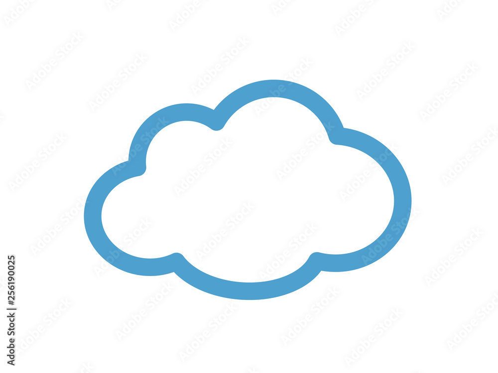 Cute Cloud Shape. Vector Icon. Cute Cloud Shape. Vector Icon.