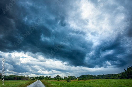 Image of dark Storm clouds in Lithuania © lukjonis