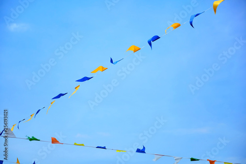 Festival garland of triangular flags