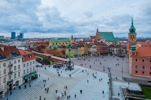 Royal Castle and the Castle Square in Old Town of Warsaw, Poland