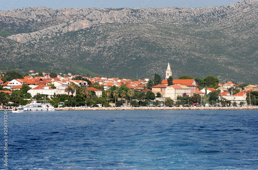 Small seaside town of Orebic, on the Peljesac peninsula, Croatia