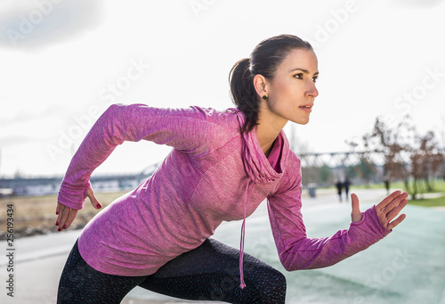 Photography Joggerin in Startposition