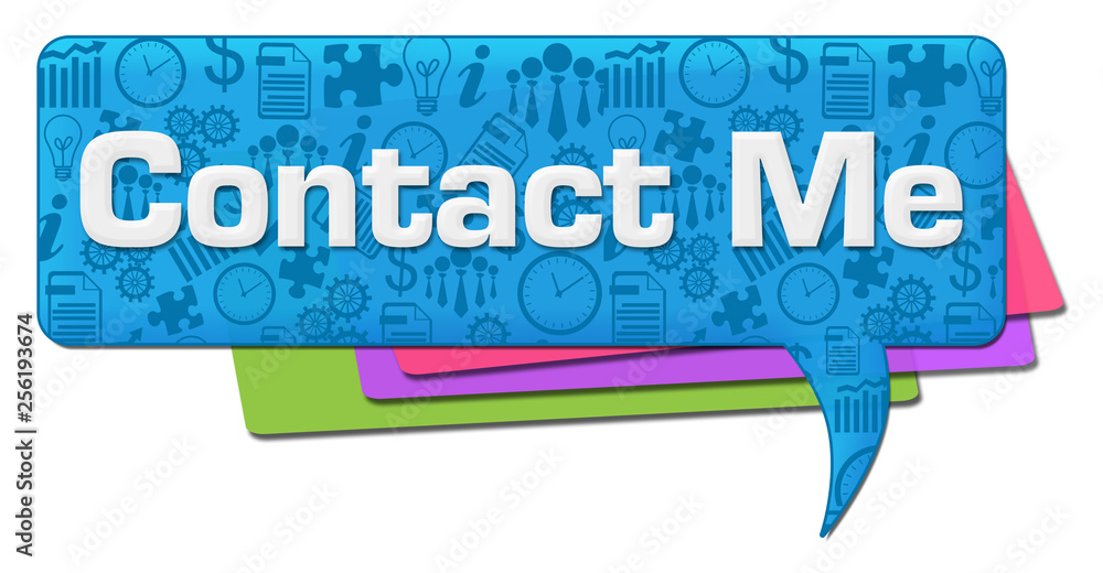 Contact Me Business Symbols Blue Colorful Comment Symbol Contact Me Business Symbols Blue Colorful Comment Symbol