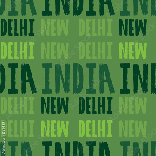 New Delhi, India seamless pattern
