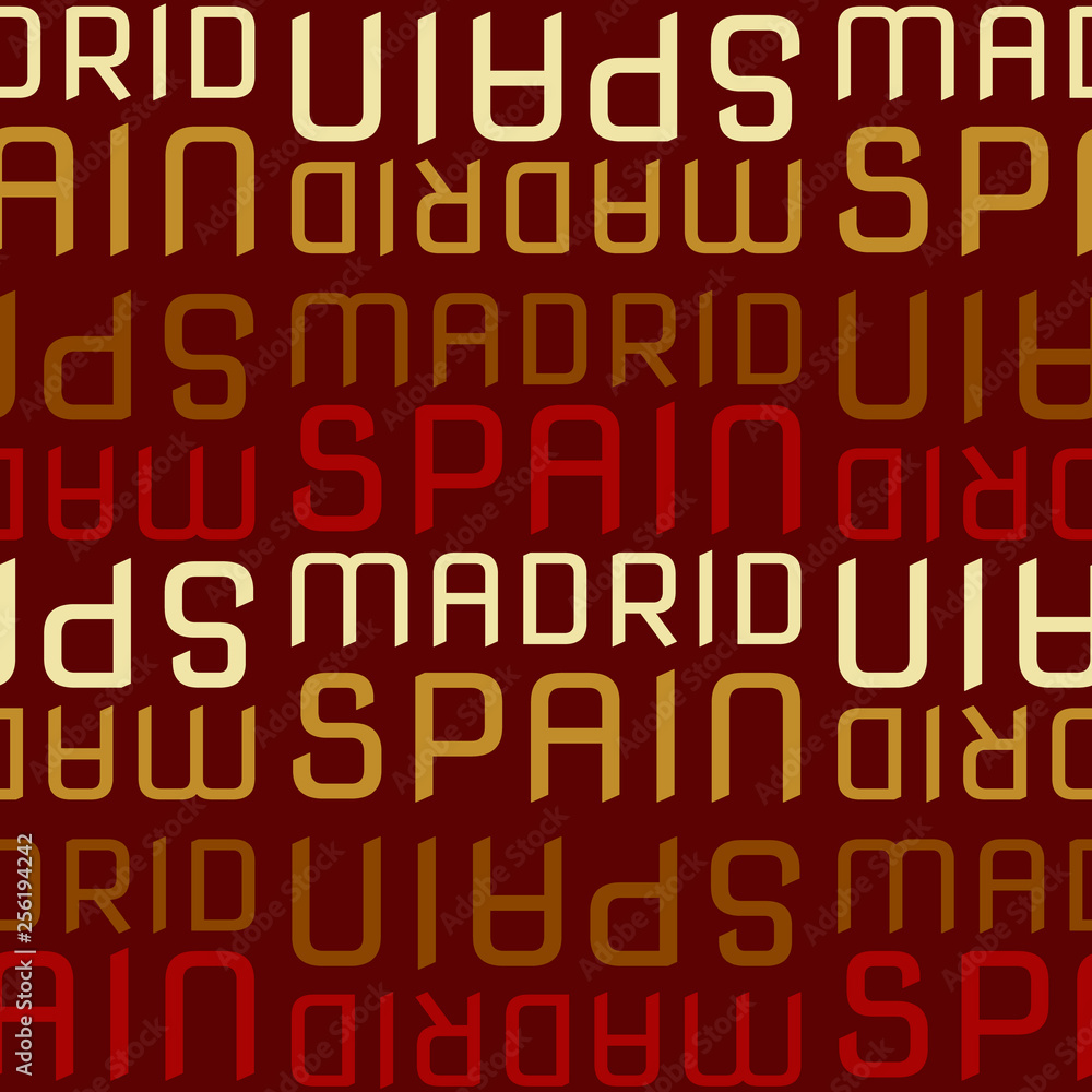 Madrid, Spain seamless pattern Madrid, Spain seamless pattern