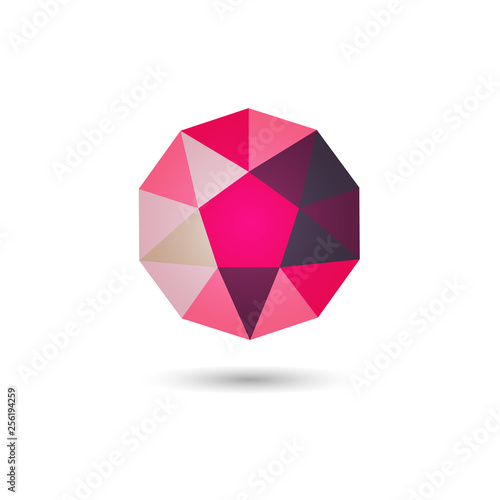 Polygonal geometric figure.For web design.Vector Illustration