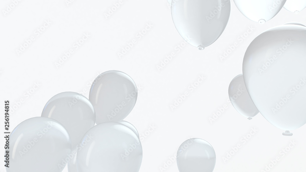 White balloon floating in the air White balloon floating in the air