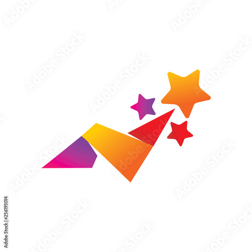 Success Star Logo Design Template Isolated