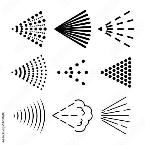 Spray icons set