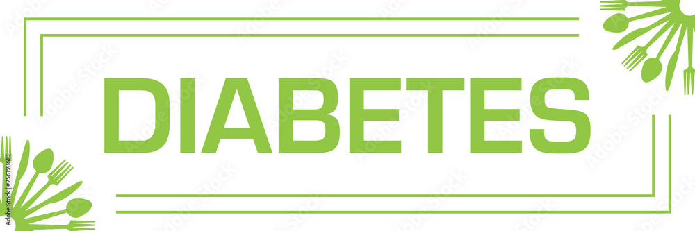 Diabetes Spoon Fork Knife Corners Horizontal Diabetes Spoon Fork Knife Corners Horizontal