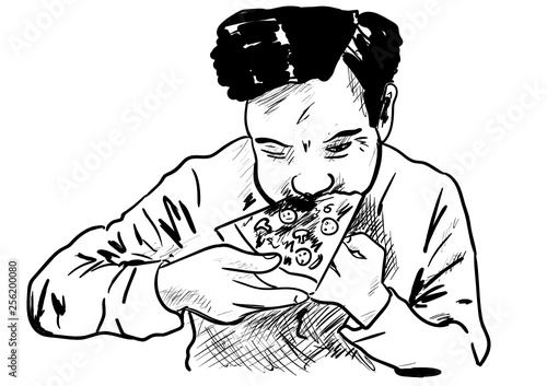 men eating