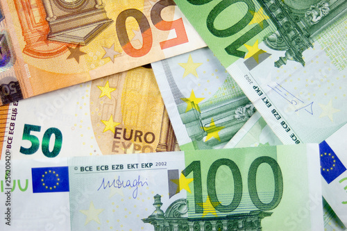 background for text from euro bills