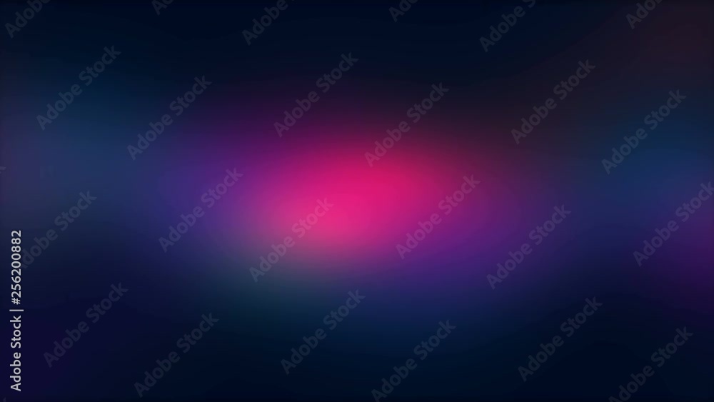 Abstract looped background with multicolored gradients pulsing and moving in darkness