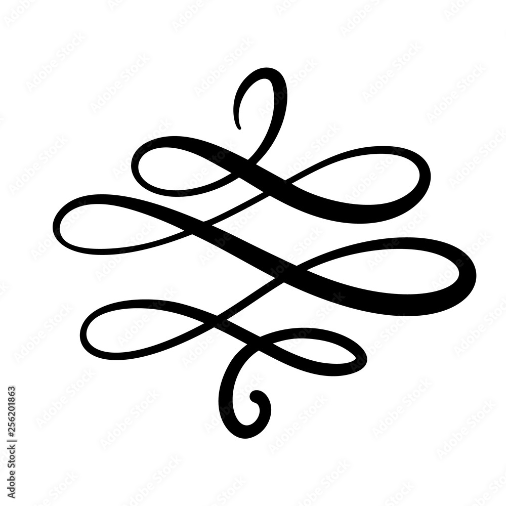 Vector floral calligraphy element flourish, hand drawn divider for page decoration and frame design illustration swirl ornament. Decorative silhouette for wedding cards and invitations. Vintage flower Vector floral calligraphy element flourish, hand drawn divider for page decoration and frame design illustration swirl ornament. Decorative silhouette for wedding cards and invitations. Vintage flower
