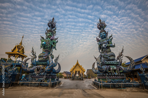 Rong Suea Dance Temple is blue temple, Chiang Rai province, Thailand.