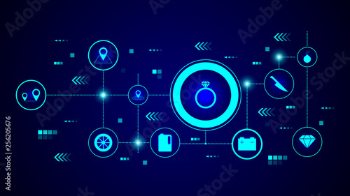 a ring with a diamond icon. From Web set