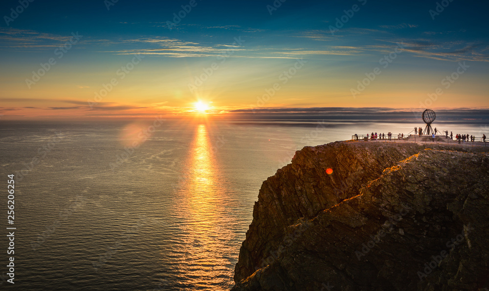 Midnight sun, Nordkapp, Norway Midnight sun, Nordkapp, Norway