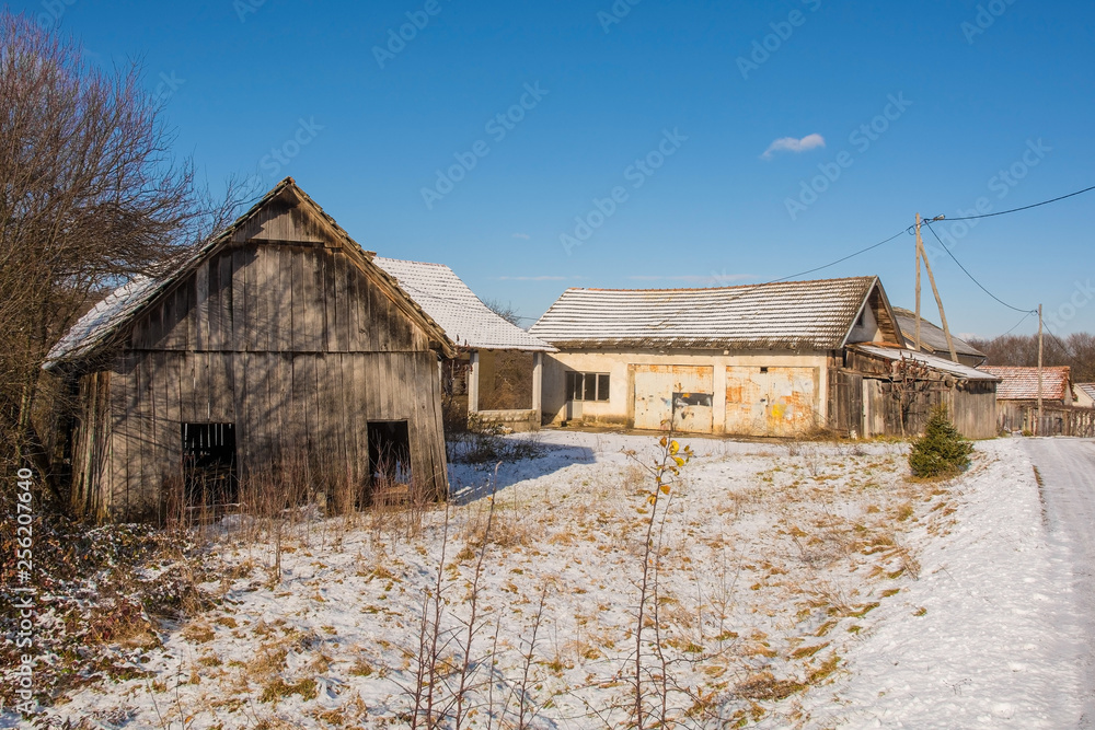 The small village of Vojnic in Karlovac County, central Croatia