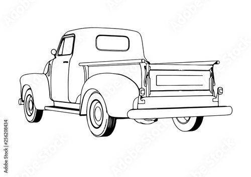 sketch pickup vector