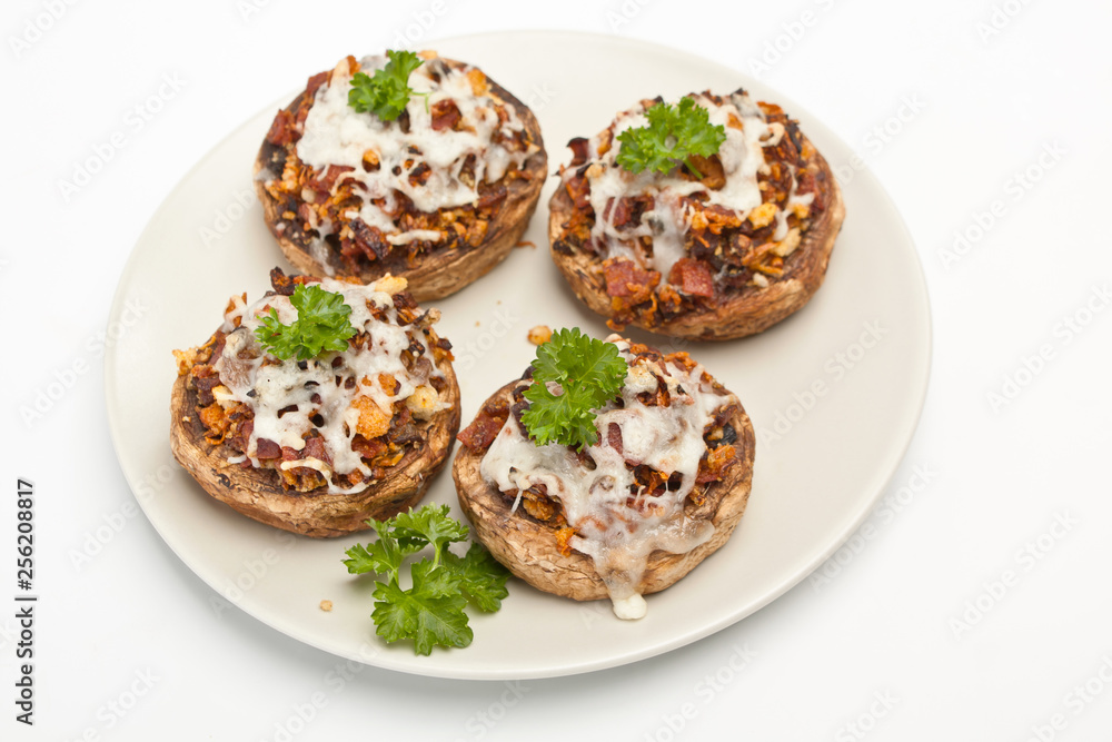Stuffed Mushrooms with Cheese and Smoked Bacon Stuffed Mushrooms with Cheese and Smoked Bacon
