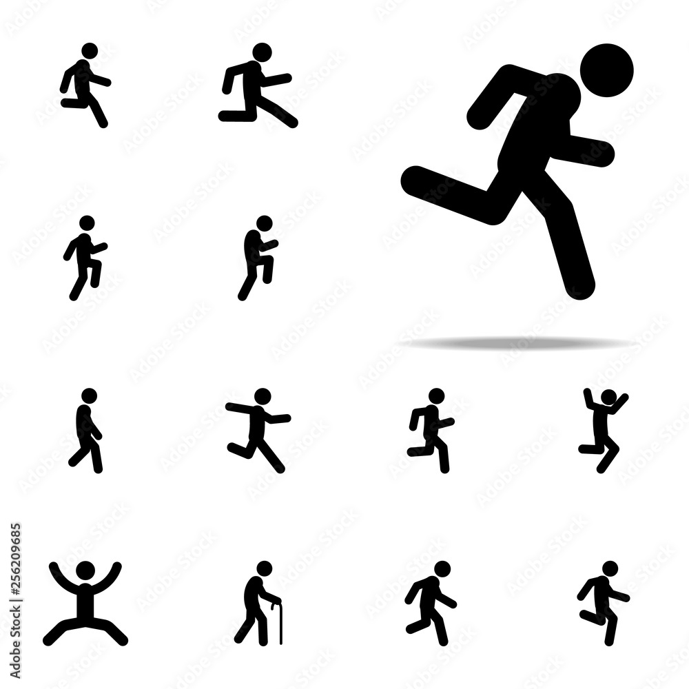 fast, run icon. Walking, Running People icons universal set for web and mobile