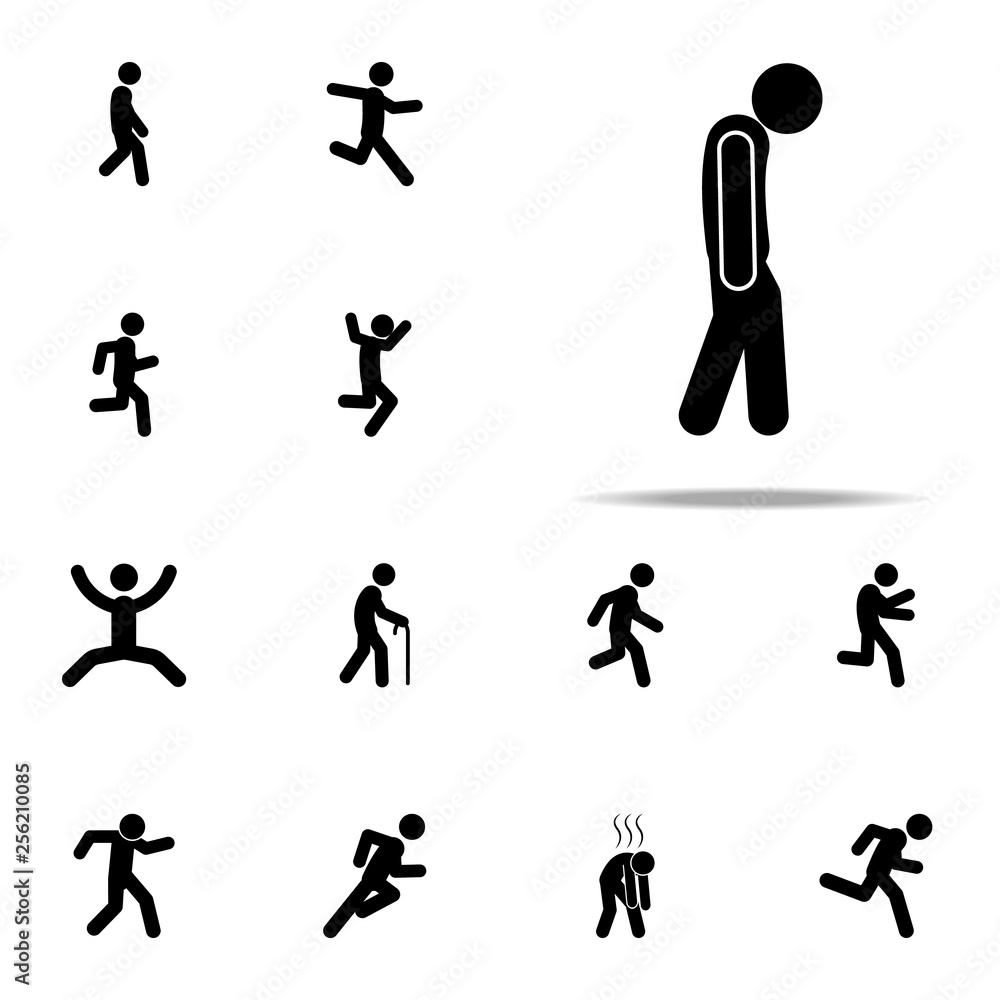 walking, sad icon. Walking, Running People icons universal set for web and mobile walking, sad icon. Walking, Running People icons universal set for web and mobile