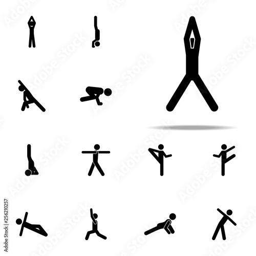 body, fitness icon. yoga icons universal set for web and mobile