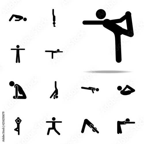 pose, man icon. yoga icons universal set for web and mobile