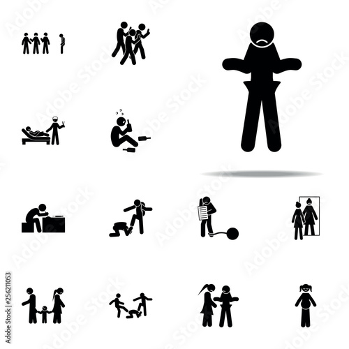 bankrupt, empty   icon. Youth social issues icons universal set for web and mobile