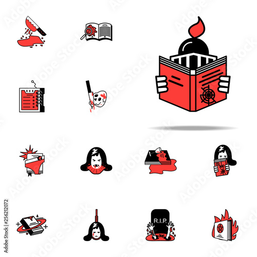 Genre, book, navigation icon. Literary genres icons universal set for web and mobile