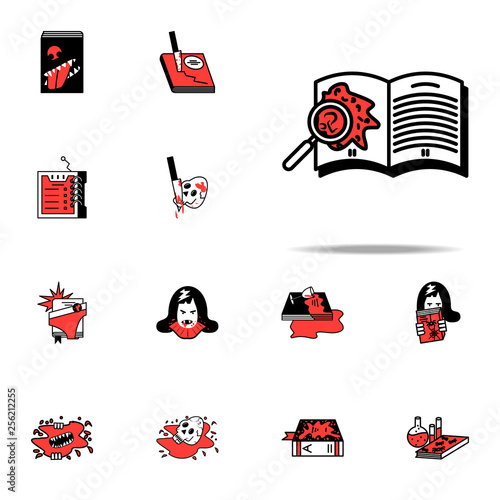 Pulp fiction, genre icon. Literary genres icons universal set for web and mobile