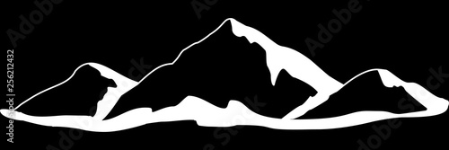Mountains icon. Element of web for mobile concept and web apps icon. Glyph, flat icon for website design and development, app development