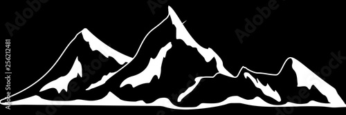 Mountains icon. Element of web for mobile concept and web apps icon. Glyph, flat icon for website design and development, app development