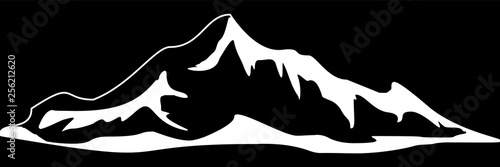 Mountains icon. Element of web for mobile concept and web apps icon. Glyph, flat icon for website design and development, app development