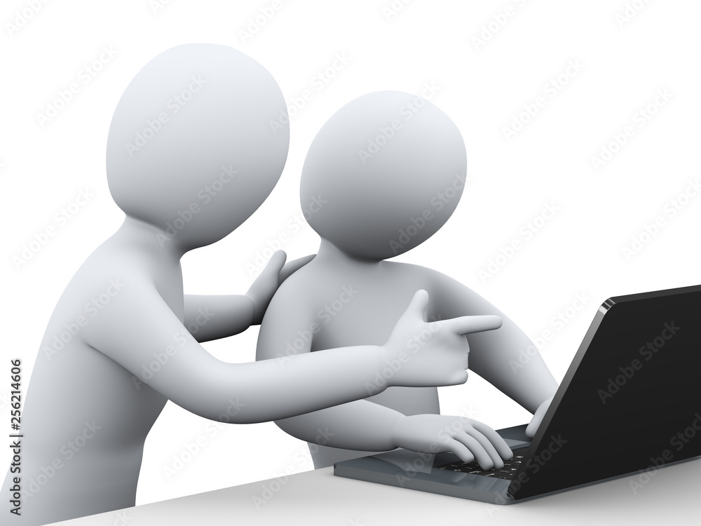 3d working business people 3d working business people