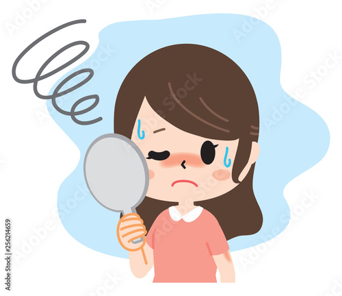 women suffering from sunburn