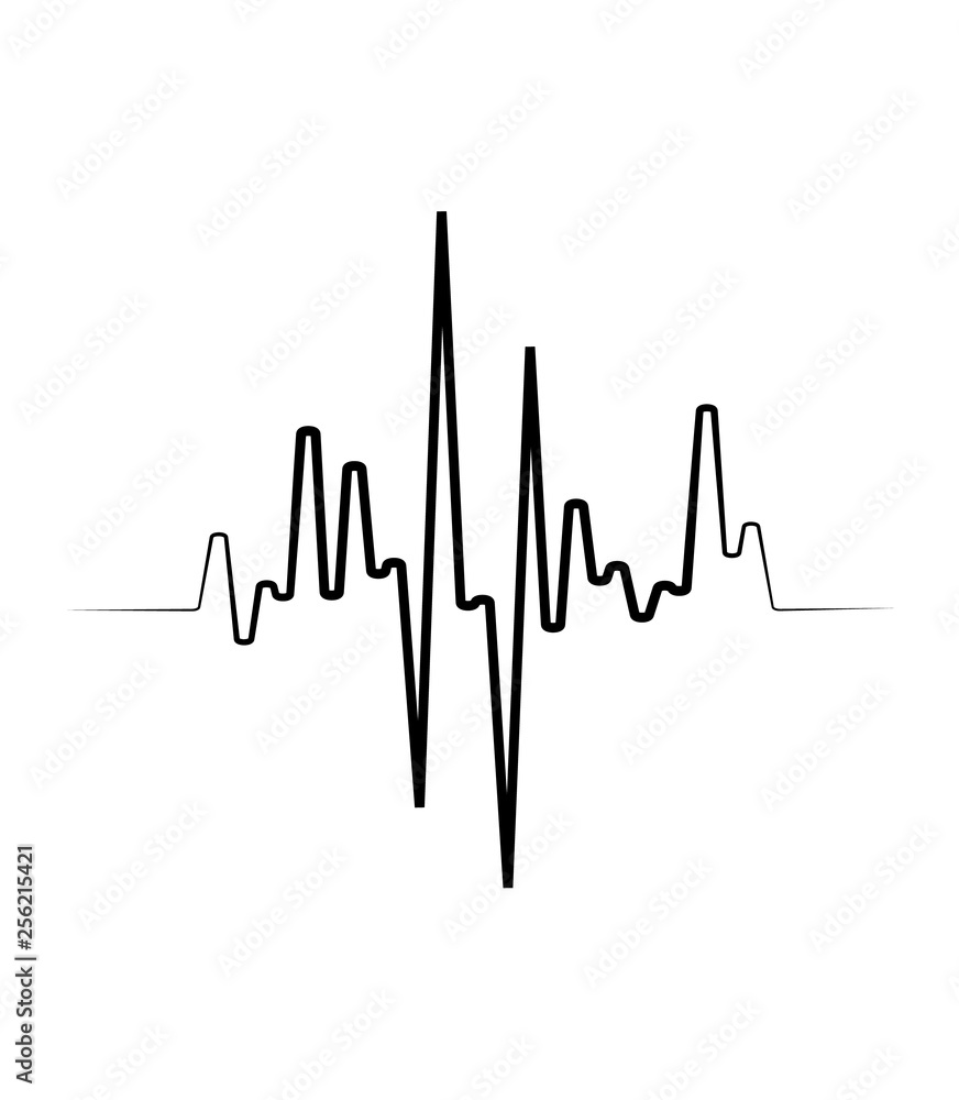 Black Music wave symbol. Vector equalizer element Black Music wave symbol. Vector equalizer element