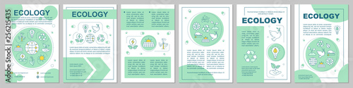 Ecology brochure template layout