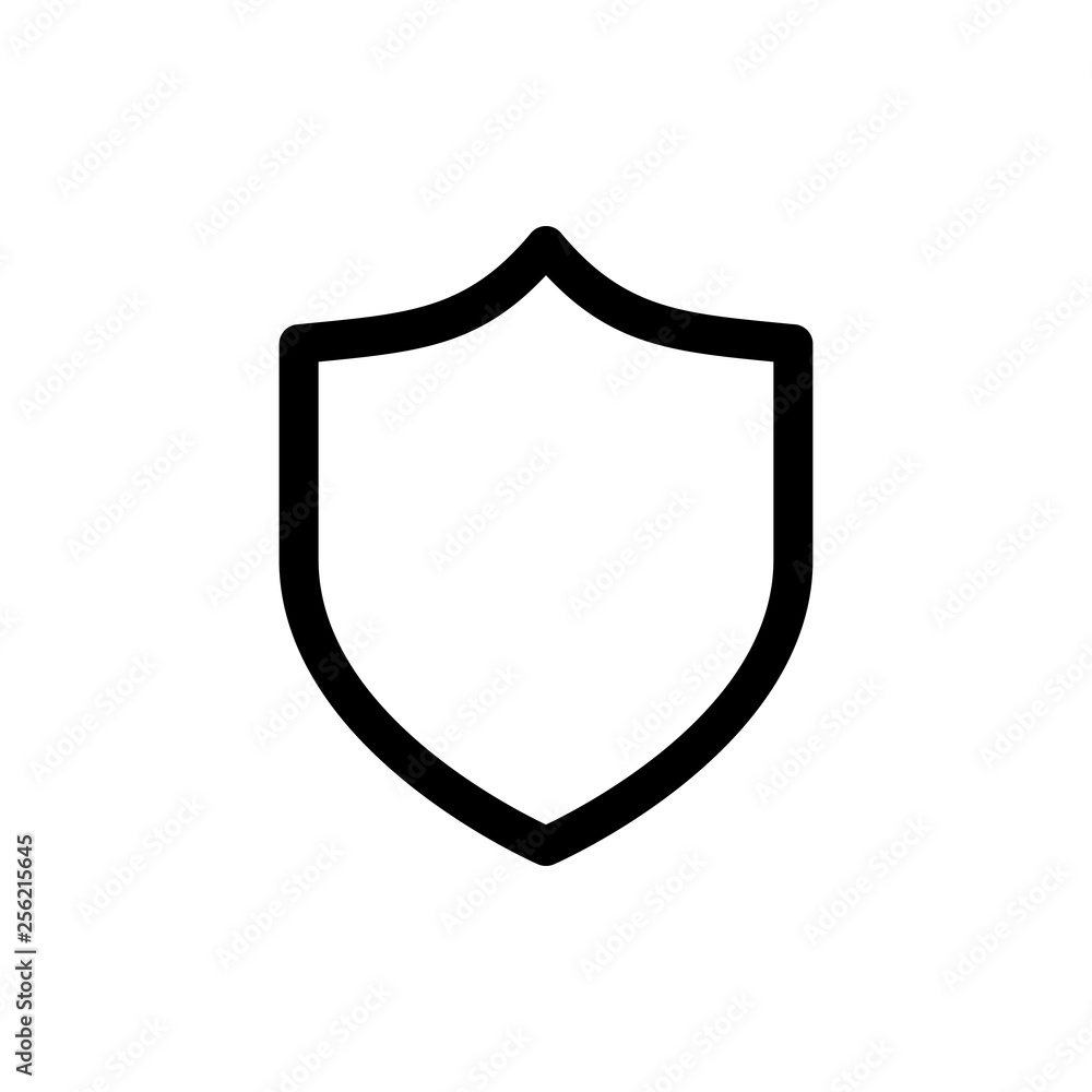 Shield icon simple flat style outline vector sign Shield icon simple flat style outline vector sign