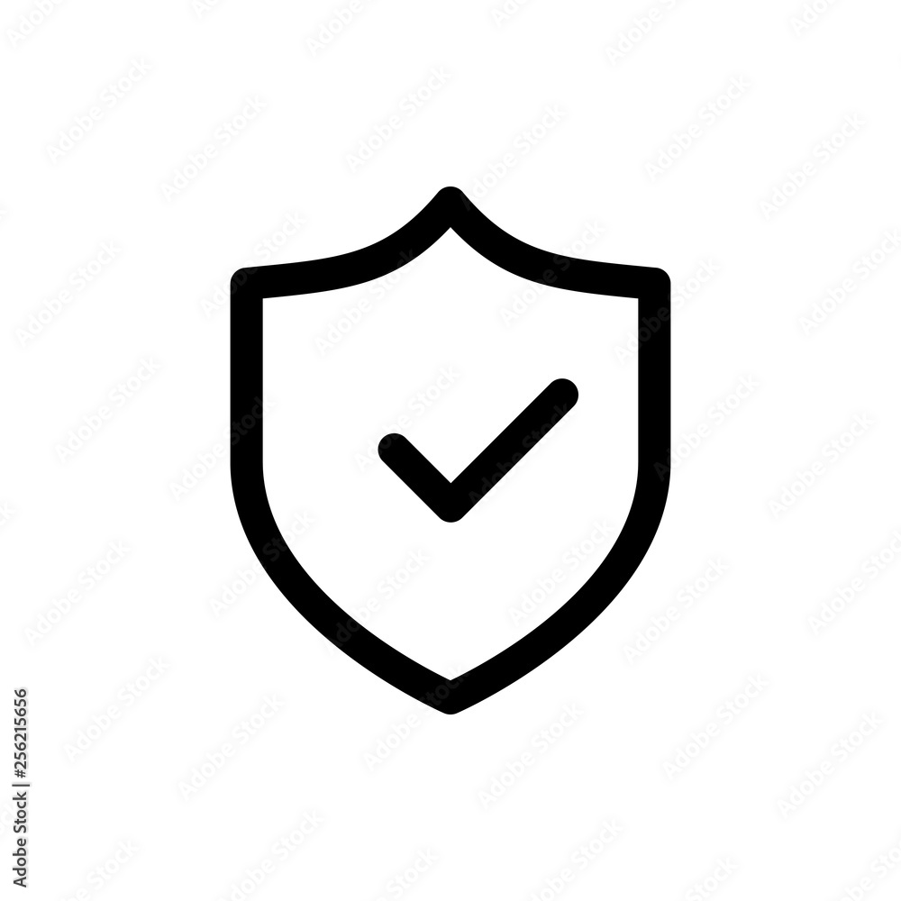 Shield icon simple flat style outline vector sign Shield icon simple flat style outline vector sign