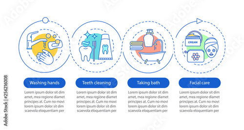 Personal hygiene vector infographic template