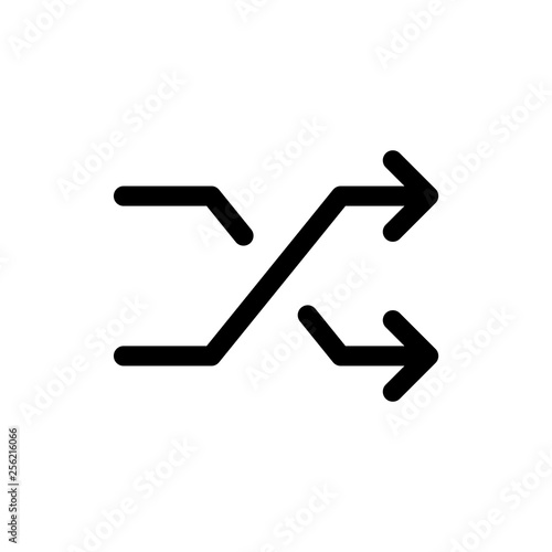 Cross arrows icon simple flat style outline vector sign