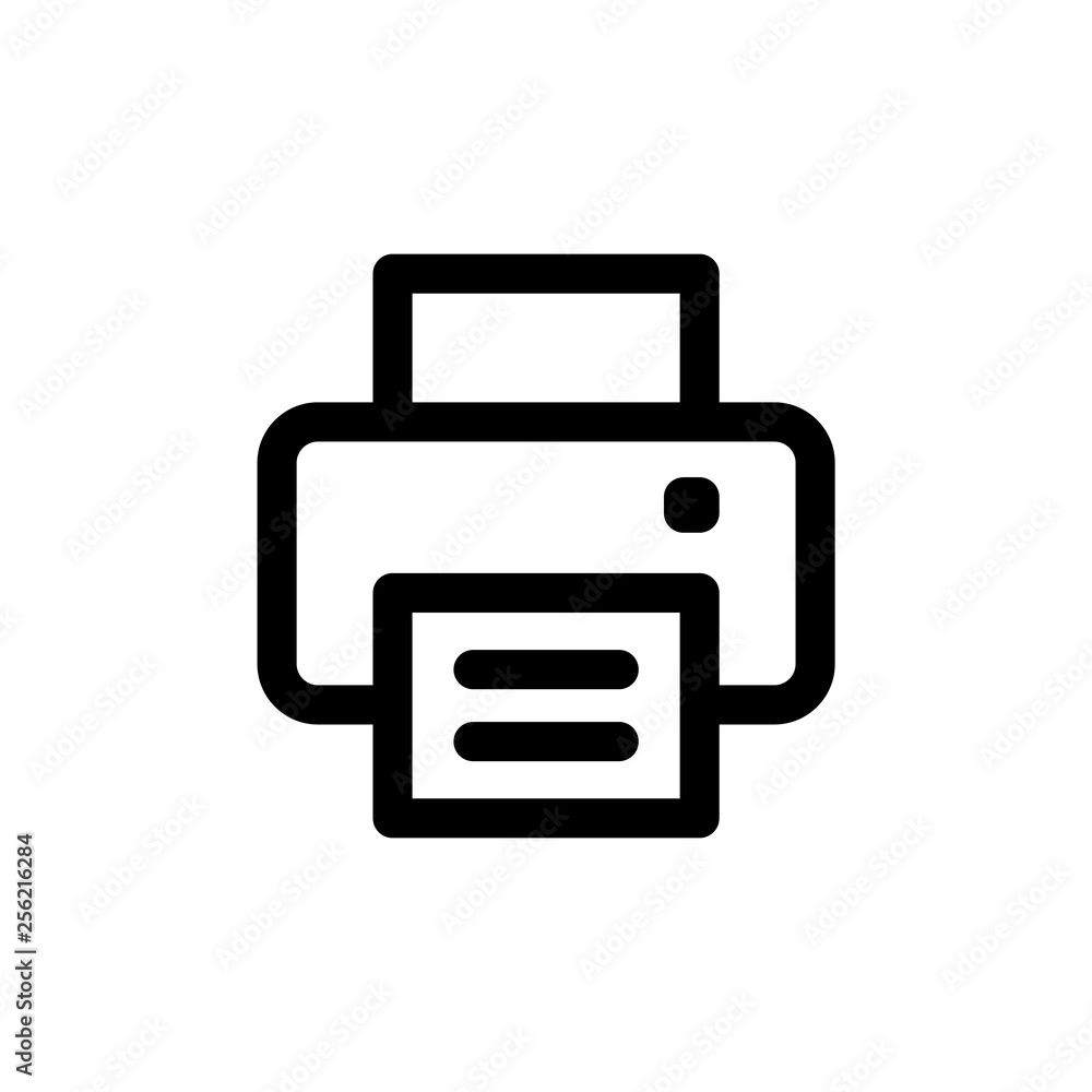 Print icon simple flat style outline vector sign Print icon simple flat style outline vector sign