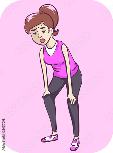 Girl Exercise Intolerance Illustration