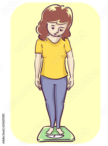 Girl Gain Weight Illustration