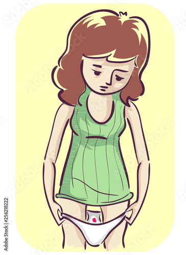 Girl Slight Bleeding Illust...
