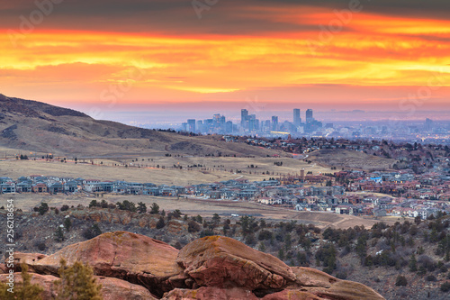 Downtown Denver, Colorado, USA From Red Rocks photo