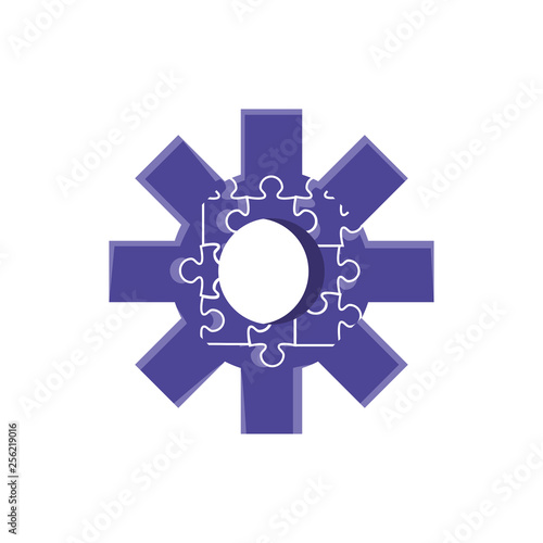 puzzle pieces in shape pinion